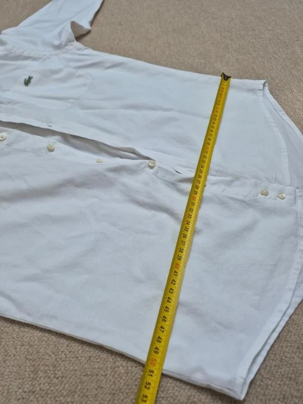 Lacoste Camisa Vintage Oxford Branca Tamanho L – photo 4